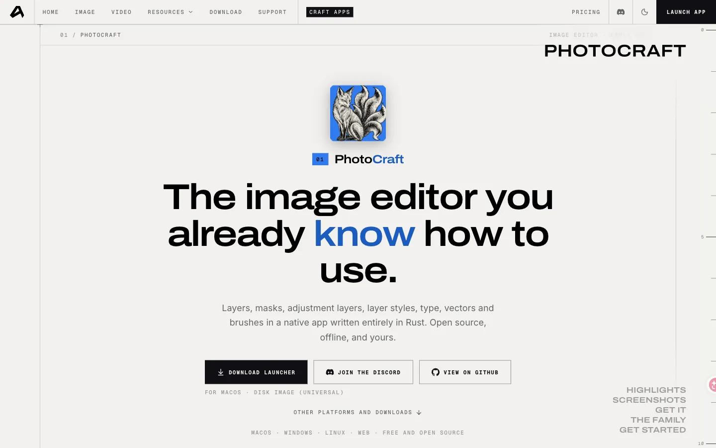 Official Photocraft download page on getartcraft.com